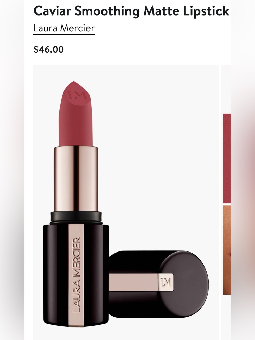 laura mercier Caviar Smoothing Matte Lipstick — Pink Tulle